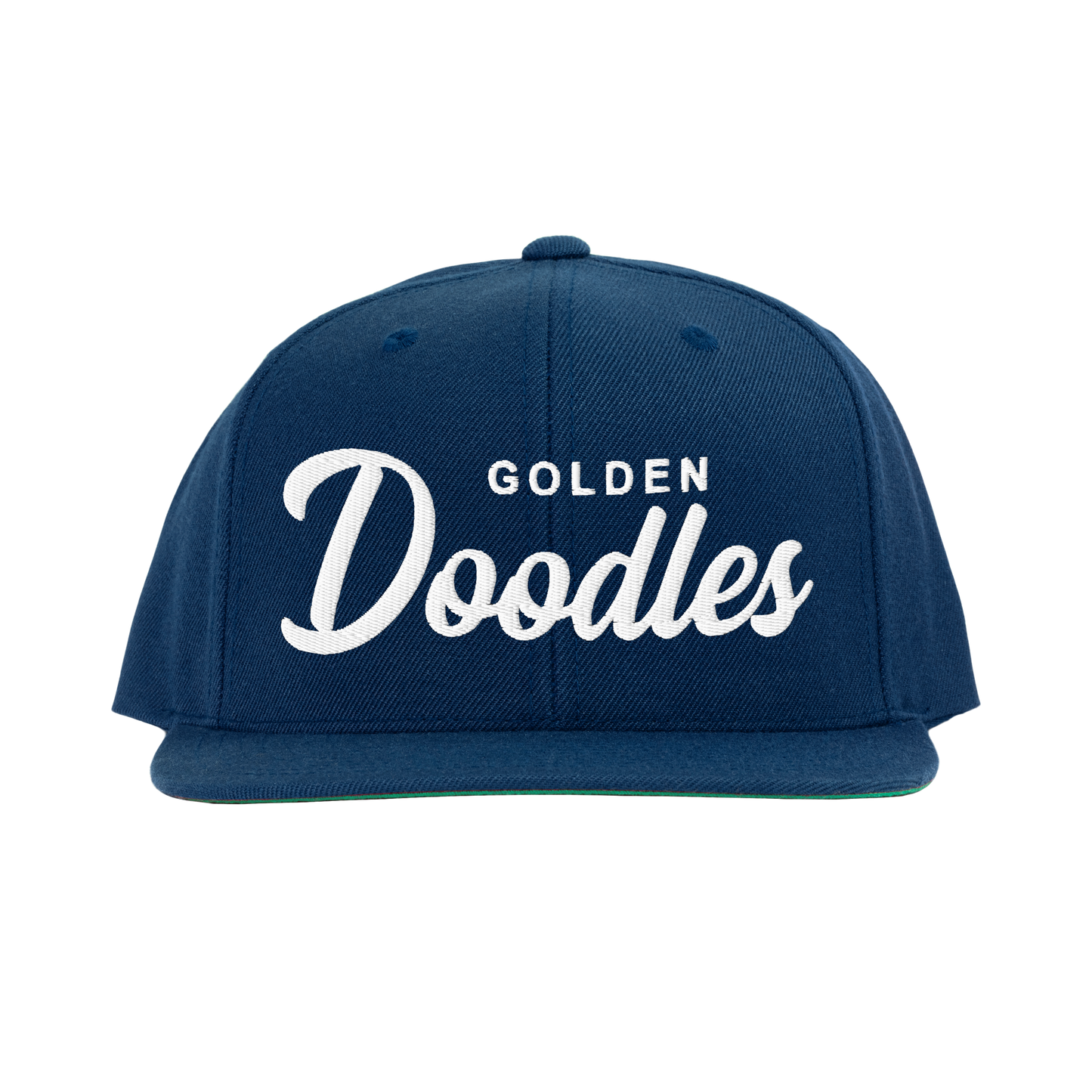 Golden Doodles Retro Snapback, White Embroidered Print