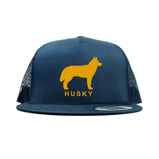 HUSKY Retro Trucker Snapback Hat, Vinyl Print