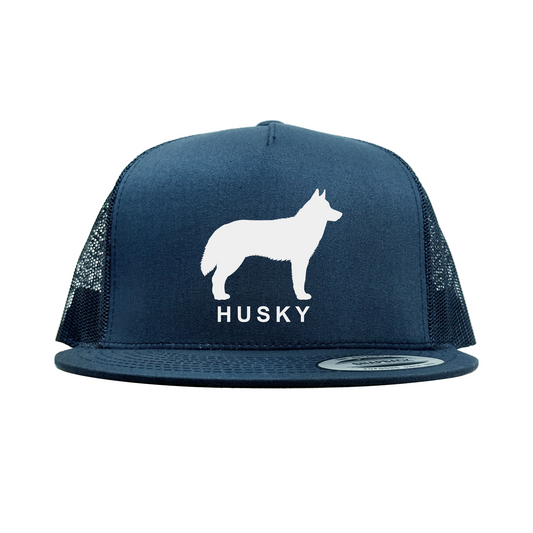 HUSKY Retro Trucker Snapback Hat, Vinyl Print