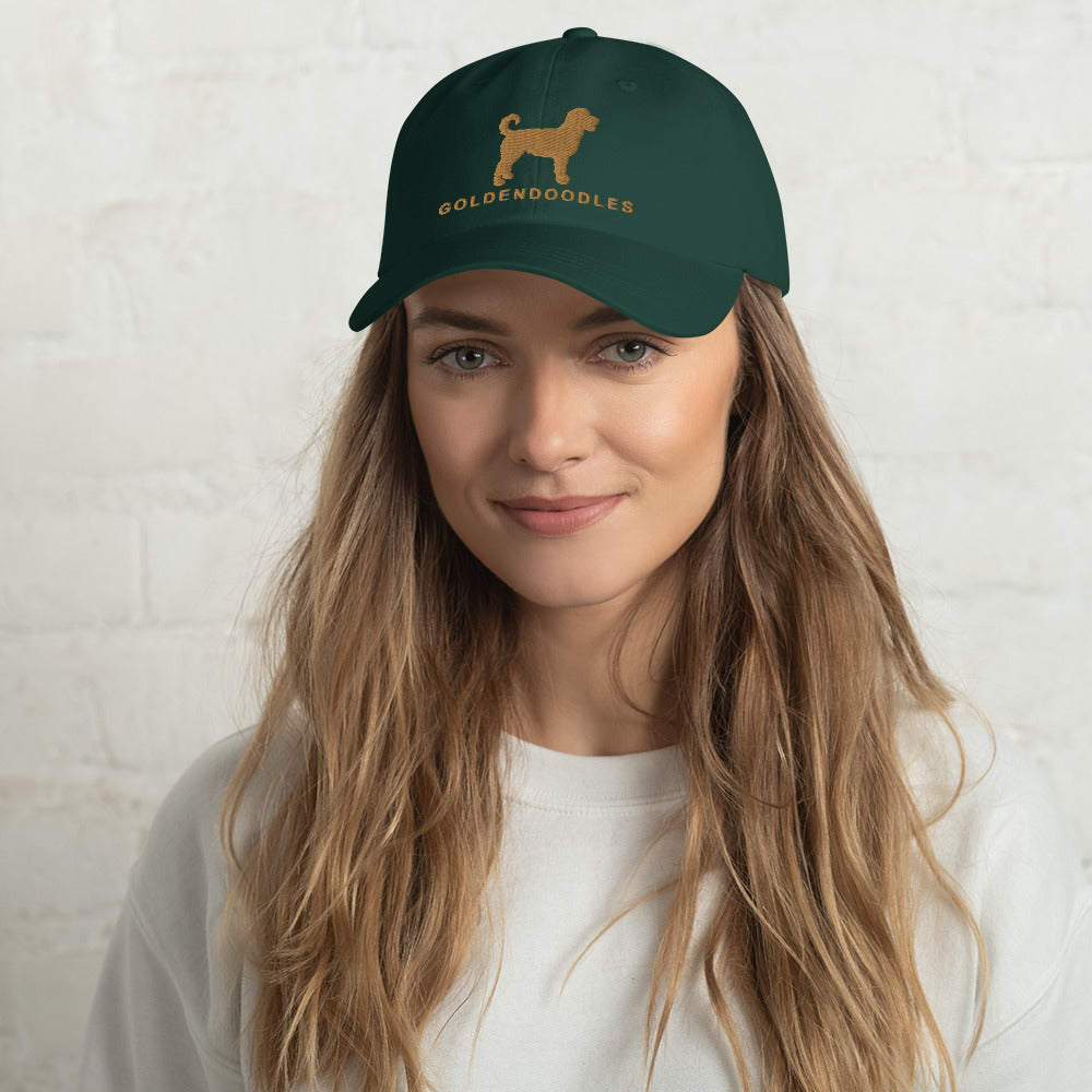 GOLDENDOODLES Silhouette Dad Hat, Embroidered Print