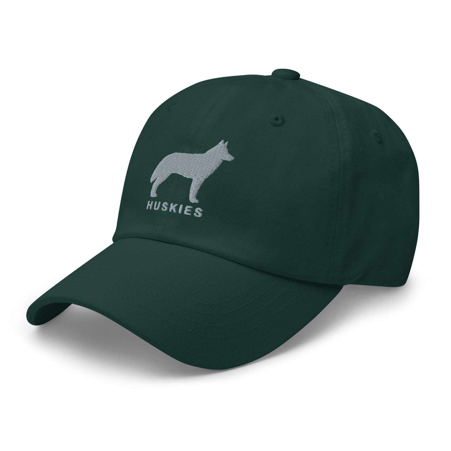 HUSKIES Silhouette Dad Hat, Embroidered Print