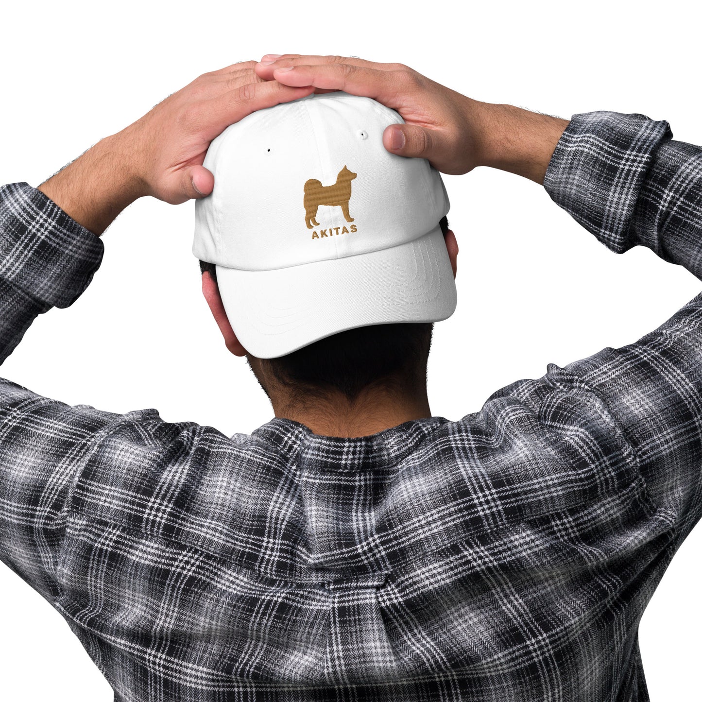 AKITAS Silhouette Dad Hat, Embroidered Print