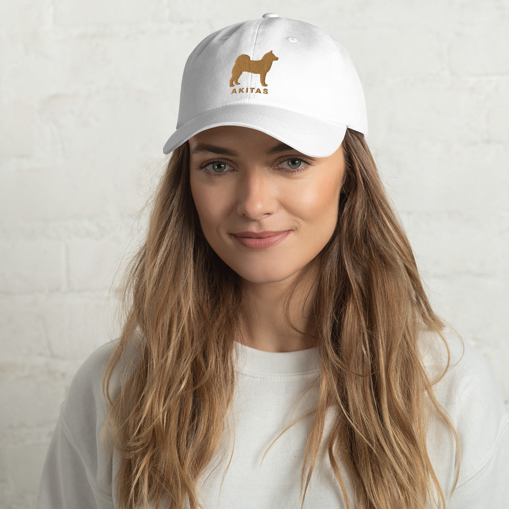 AKITAS Silhouette Dad Hat, Embroidered Print