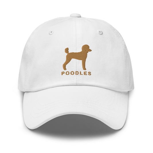 POODLES Silhouette Dad Hat, Embroidered Print