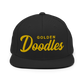 Golden Doodles Retro Snapback, Gold Embroidered Print