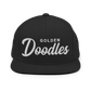 Golden Doodles Retro Snapback, White Embroidered Print