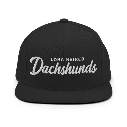 LONG HAIRED Dachshunds Retro Snapback, Embroidered Print