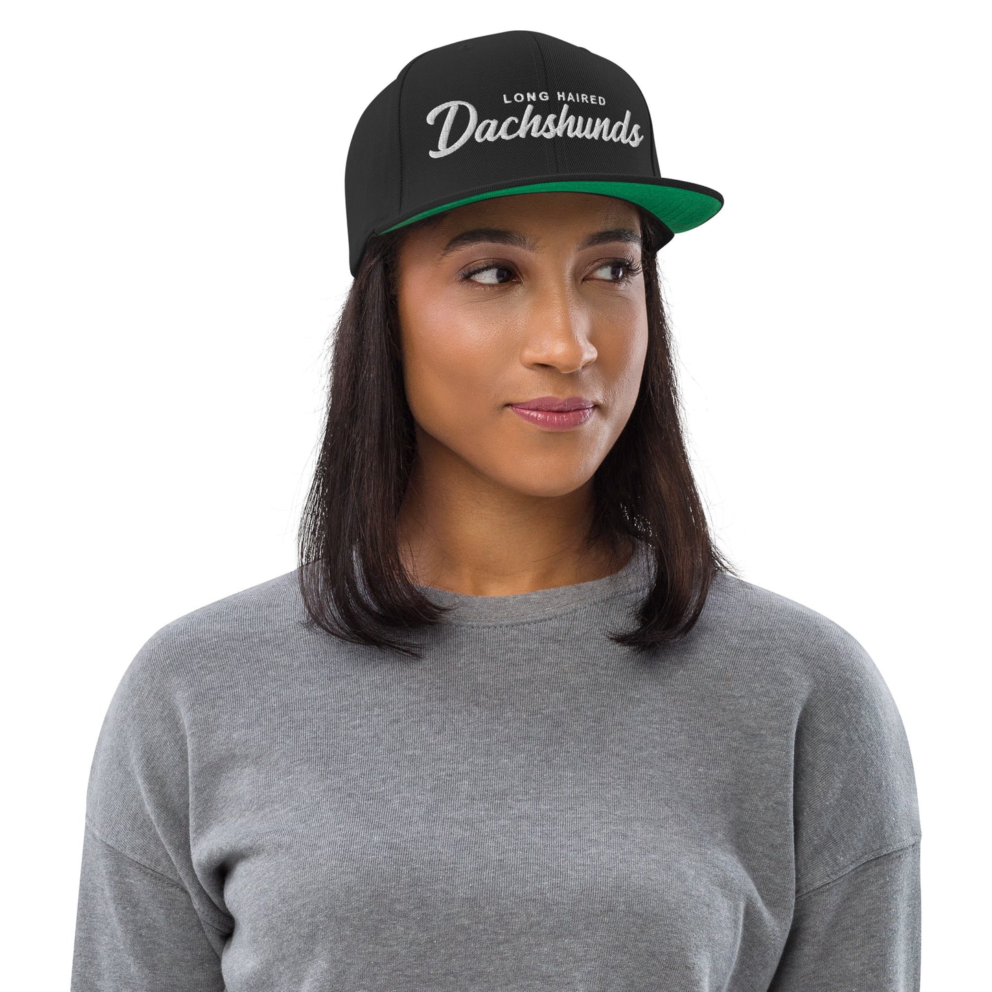 LONG HAIRED Dachshunds Retro Snapback, Embroidered Print