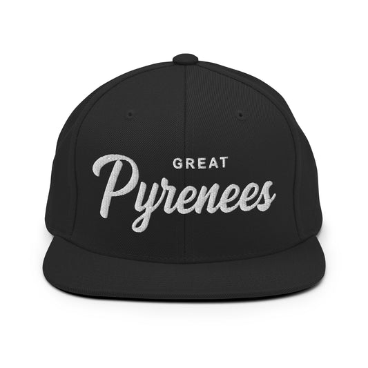 Great Pyrenees Retro Snapback, Embroidered Print