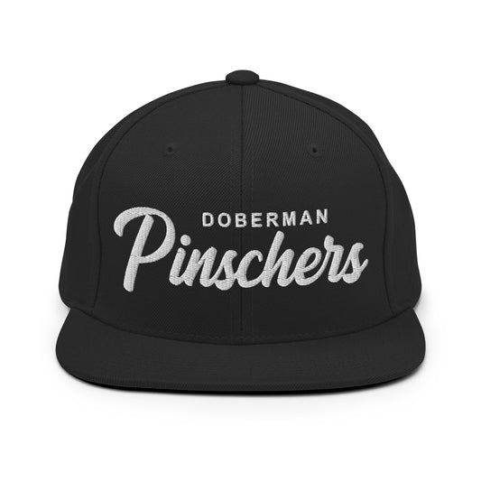 Doberman Pinschers Retro Snapback, Embroidered Print