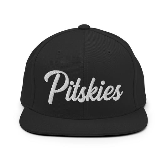 Pitskies (Pitbull Husky Mix) Retro Snapback, Embroidered Print