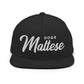 Maltese Dogs Retro Snapback, Embroidered Print