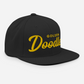 Golden Doodles Retro Snapback, Gold Embroidered Print