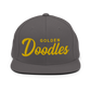 Golden Doodles Retro Snapback, Gold Embroidered Print