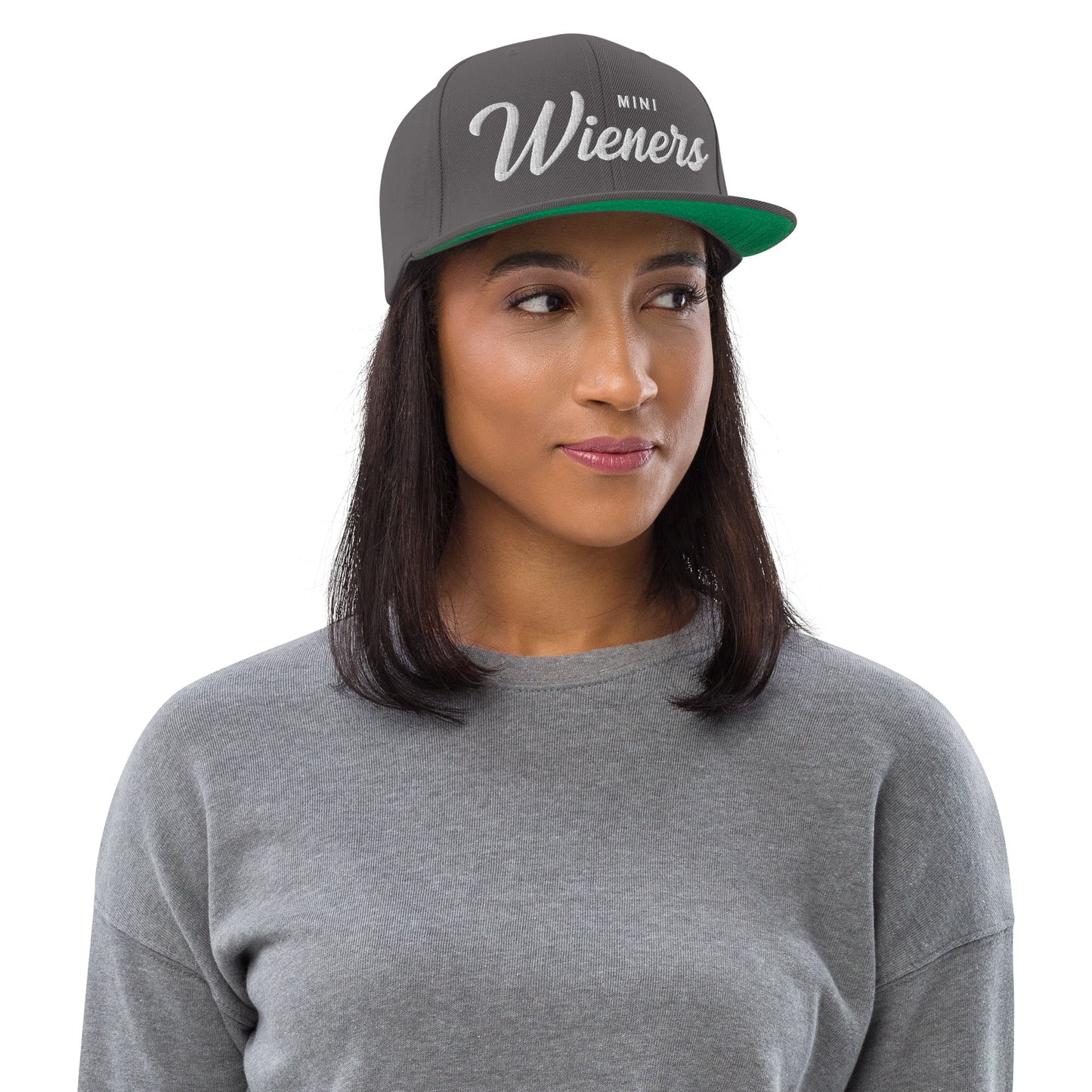 MINI Wieners (Mini Dachshund) Retro Snapback, Embroidered Print