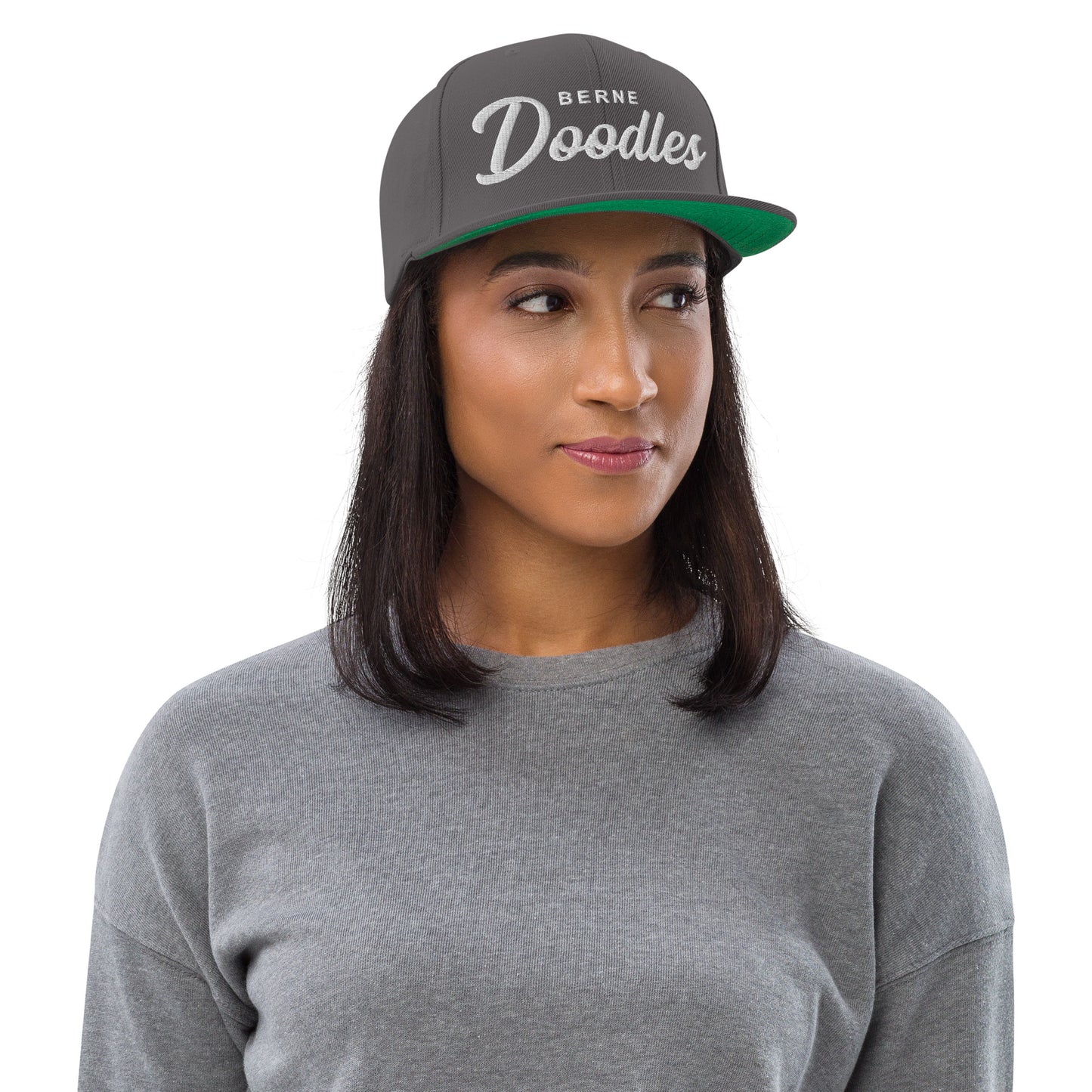 BERNE Doodles Retro Snapback, Embroidered Print