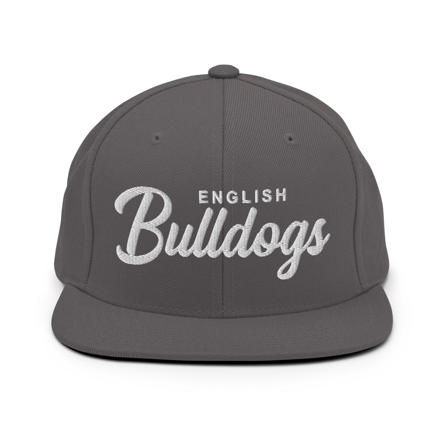 English Bulldogs Retro Snapback, Embroidered Print