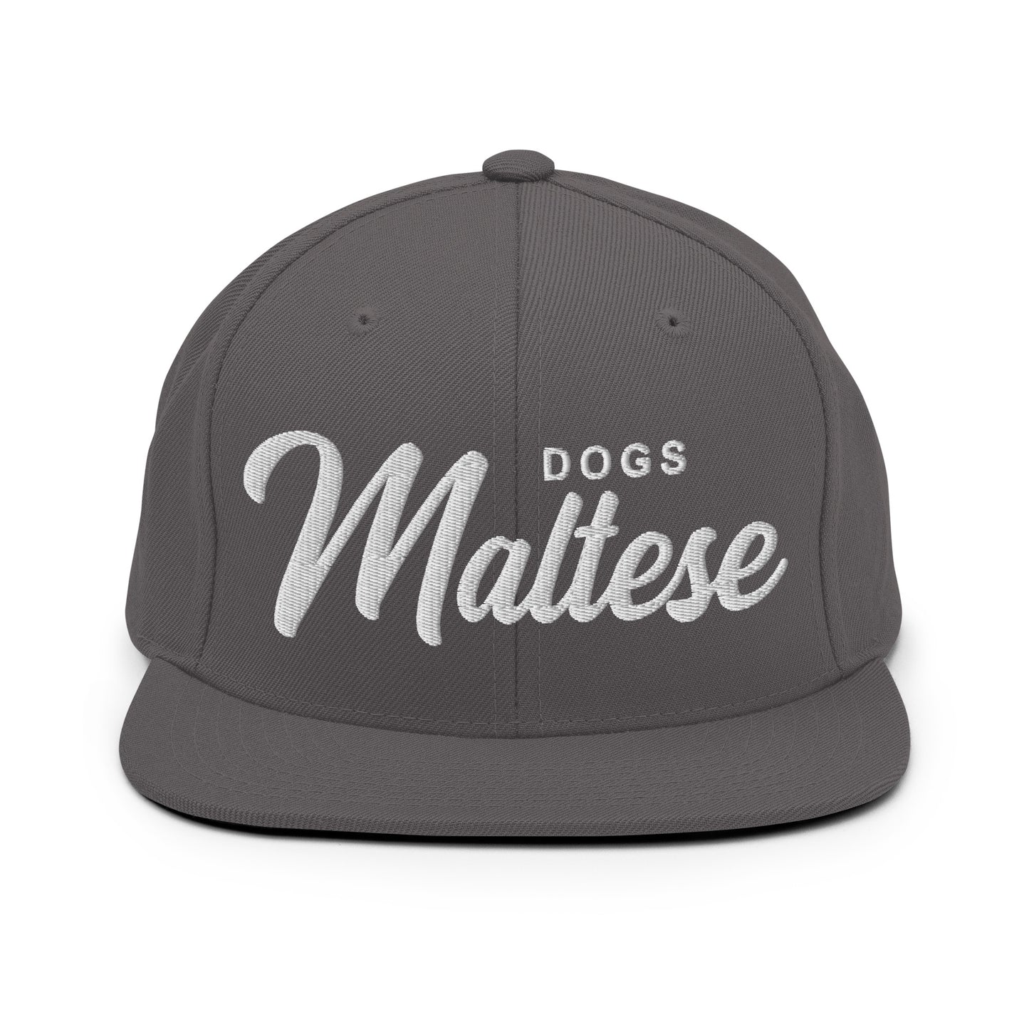 Maltese Dogs Retro Snapback, Embroidered Print