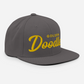 Golden Doodles Retro Snapback, Gold Embroidered Print