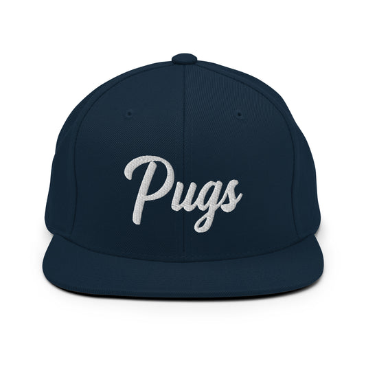 Pugs Retro Snapback, Embroidered Print