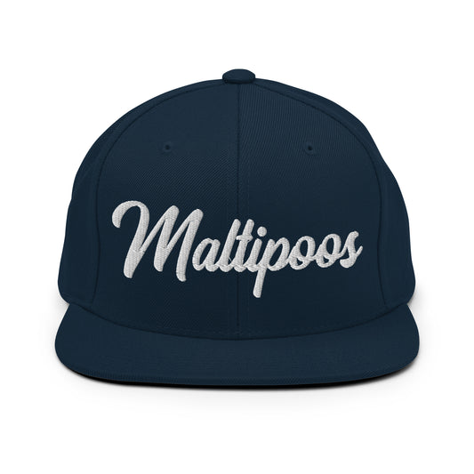 Maltipoos Retro Snapback, Embroidered Print