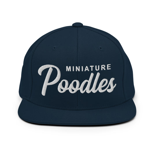 Miniature Poodles Retro Snapback, Embroidered Print