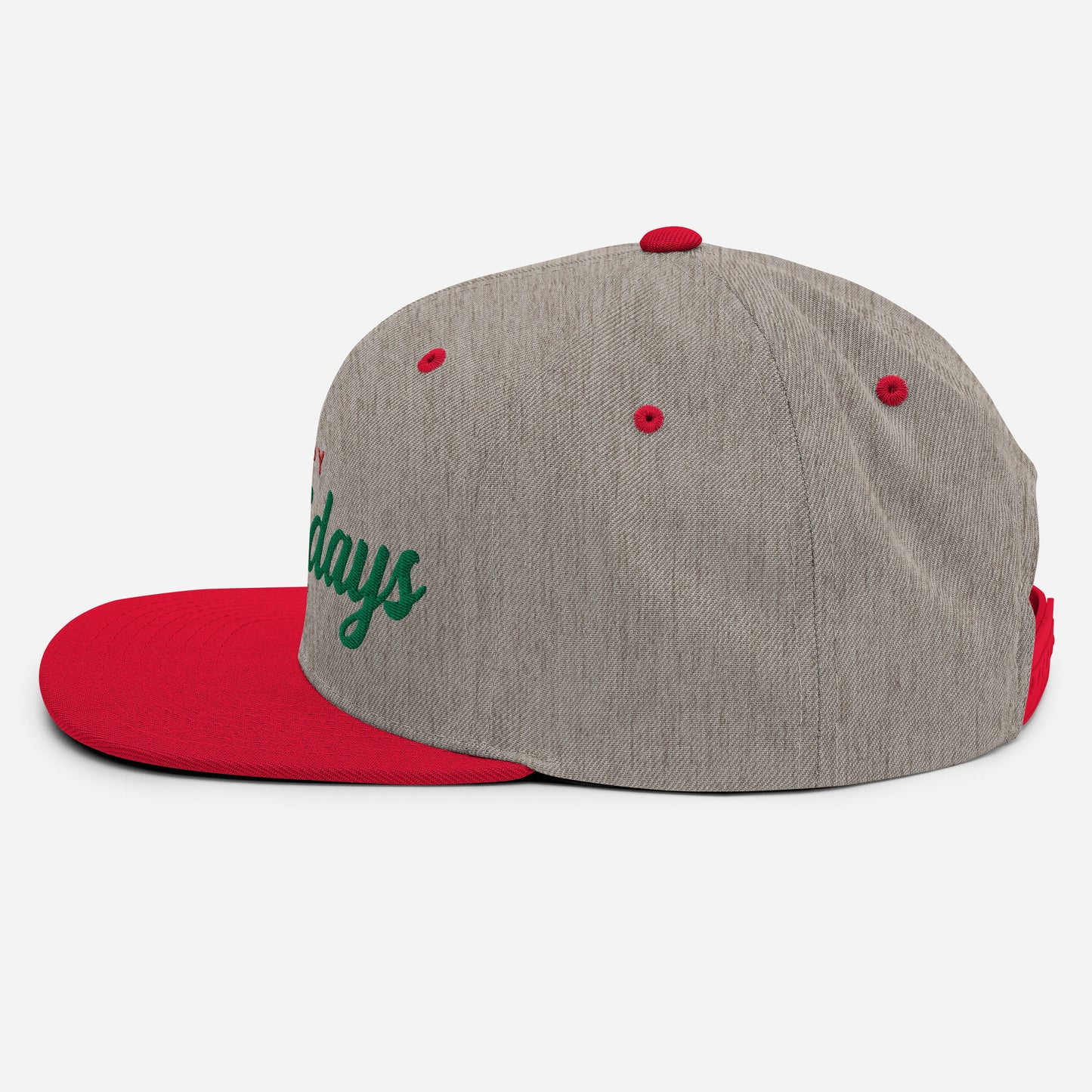 Happy Howlidays Retro Snapback, Embroidered Print