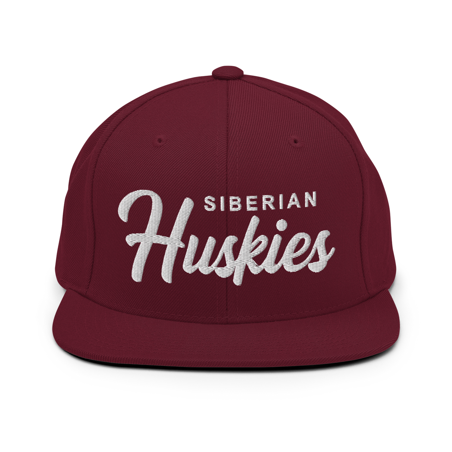 Siberian Huskies Retro Snapback, Embroidered Print