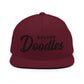 Golden Doodles Retro Snapback, Black Embroidered Print