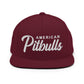 American Pitbulls Retro Snapback, Embroidered Print