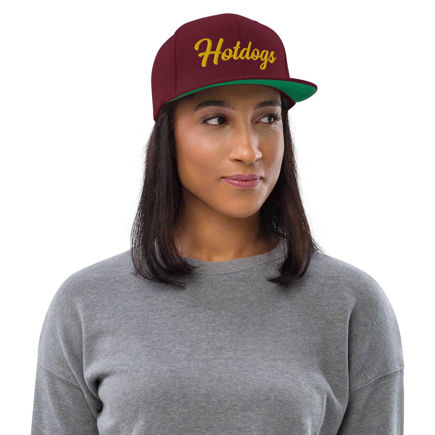 Hotdogs Retro Snapback, Embroidered Print