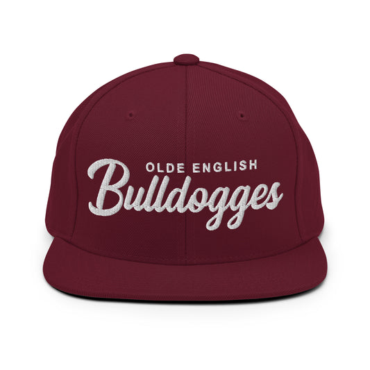 Olde English Bulldogges Retro Snapback, Embroidered Print