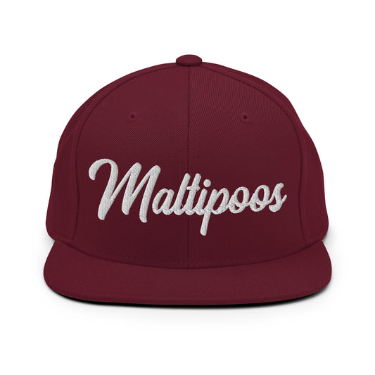 Maltipoos Retro Snapback, Embroidered Print