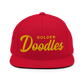 Golden Doodles Retro Snapback, Gold Embroidered Print