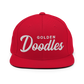 Golden Doodles Retro Snapback, White Embroidered Print