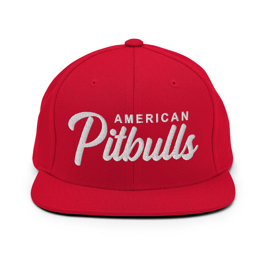 American Pitbulls Retro Snapback, Embroidered Print