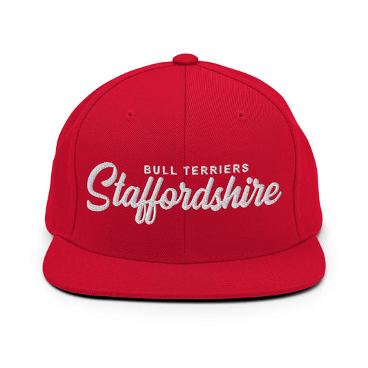 Staffordshire BULL TERRIERS Retro Snapback, Embroidered Print