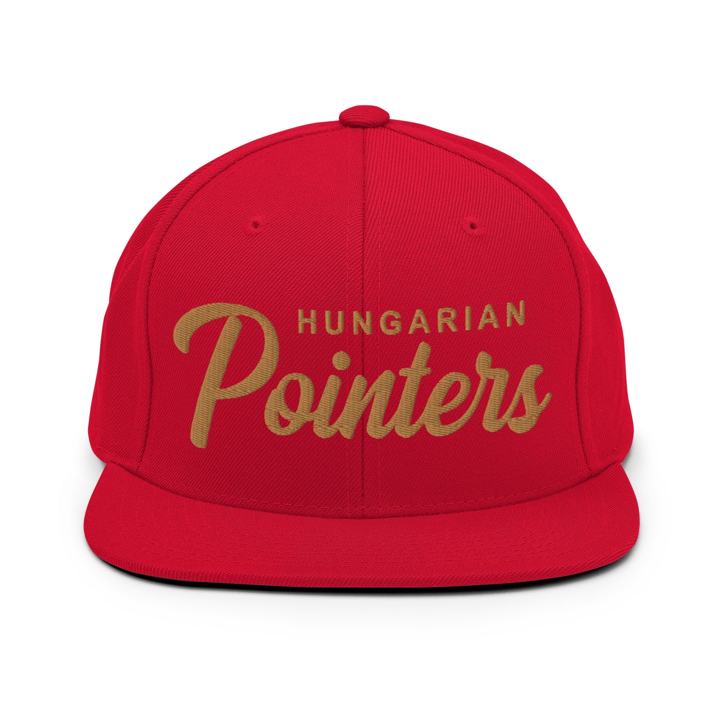 Hungarian Pointers (Vizslas) Retro Snapback, Brown Embroidered Print