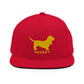 BASSET Hounds (Silhouette) Retro Snapback, Embroidered Print