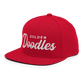 Golden Doodles Retro Snapback, White Embroidered Print