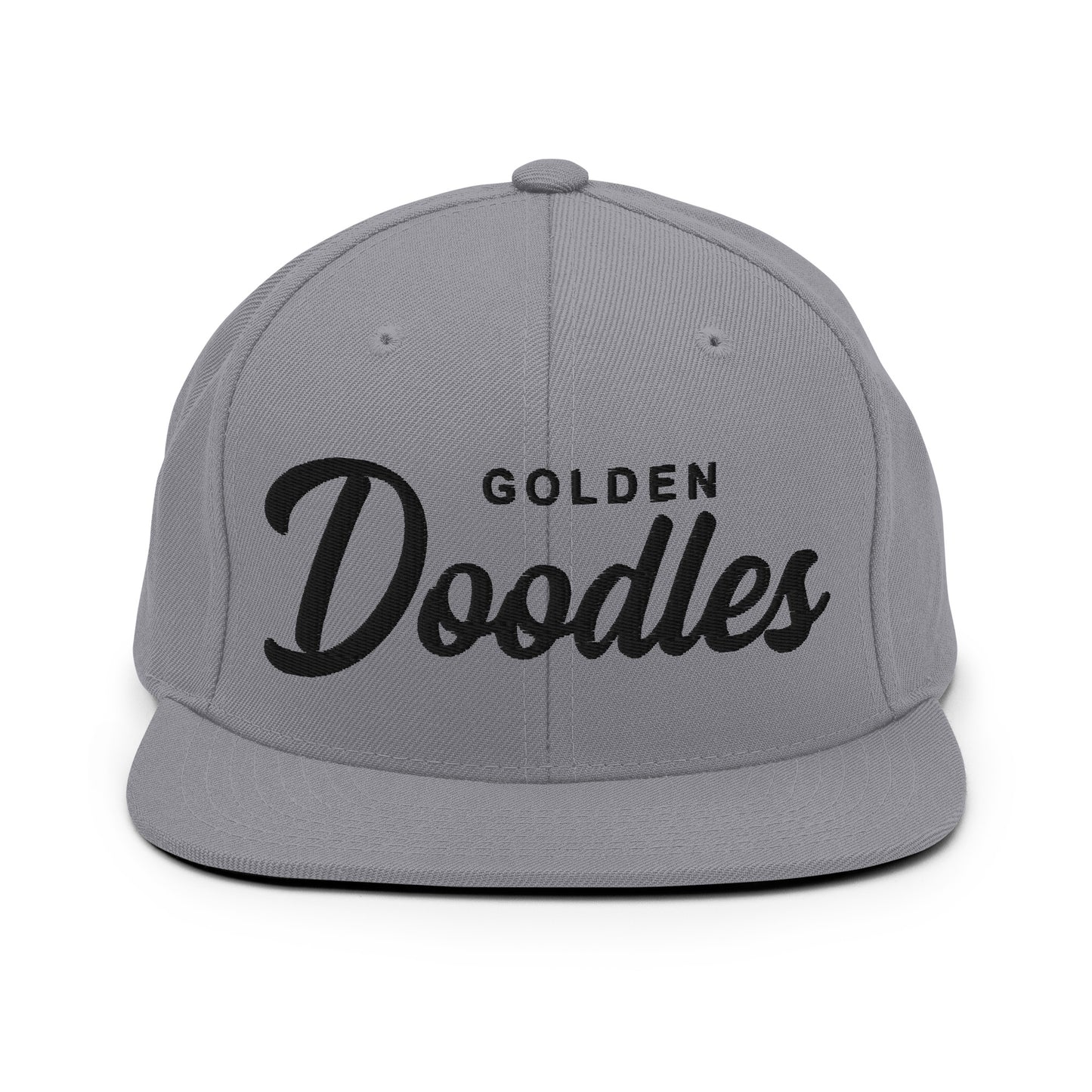 Golden Doodles Retro Snapback, Black Embroidered Print