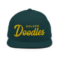 Golden Doodles Retro Snapback, Gold Embroidered Print