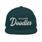 Golden Doodles Retro Snapback, White Embroidered Print