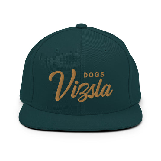 Vizsla DOGS Retro Snapback, Old Gold Embroidered Print