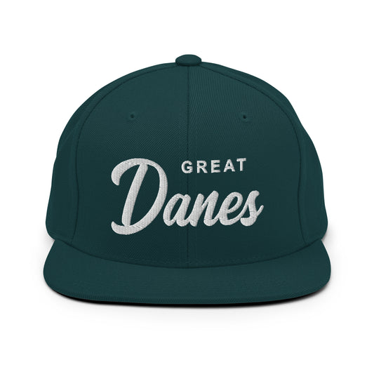 Great Danes Retro Snapback, Embroidered Print