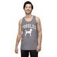 Poodles Collegiate Men’s Premium Tank Top, with Distressed Print