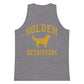 Golden Retrievers Collegiate Men’s Premium Tank Top, with Distressed Gold Print