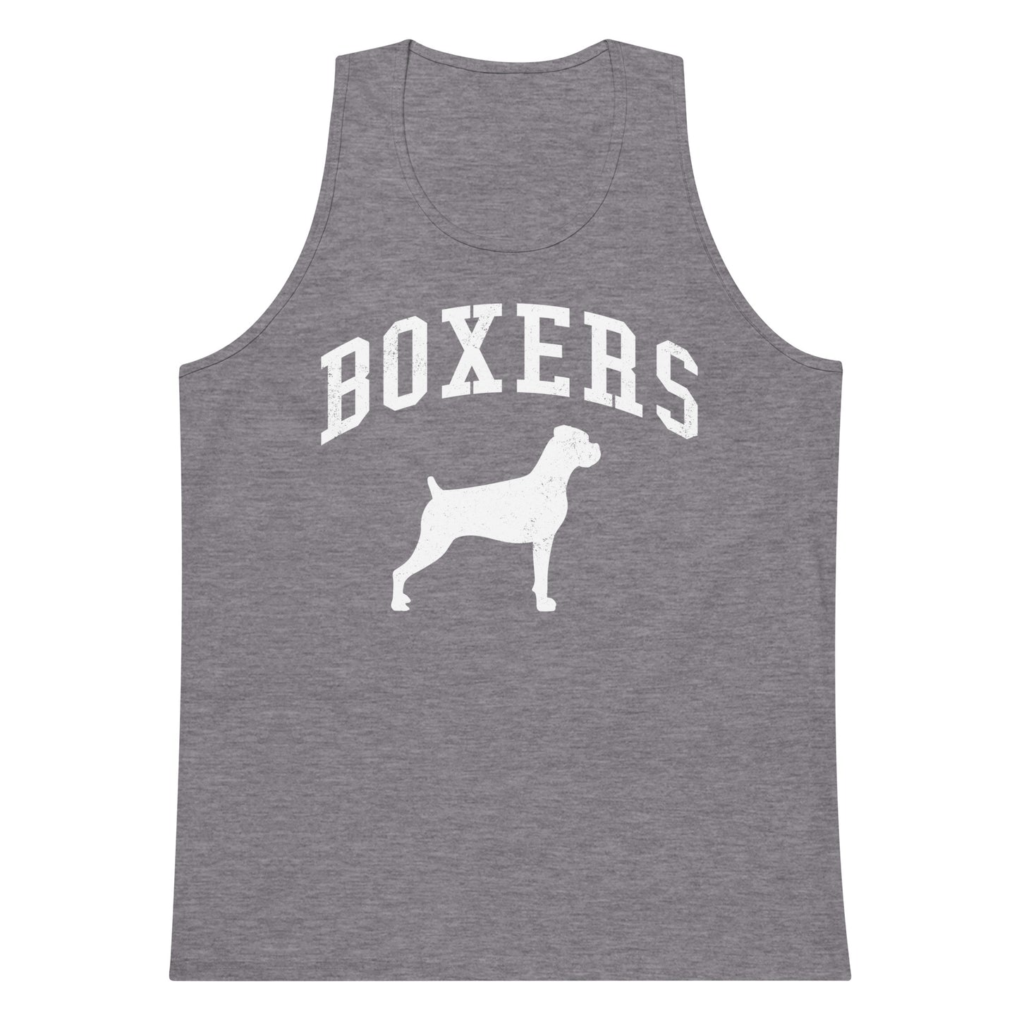 Boxers Collegiate Men’s Premium Tank Top, with Distressed Print