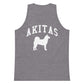 Akitas Collegiate Men’s Premium Tank Top, with Distressed Print