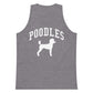 Poodles Collegiate Men’s Premium Tank Top, with Distressed Print